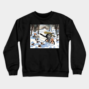 B kliban cat riding a bike Crewneck Sweatshirt